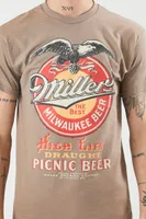 Men Miller Milwaukee Beer Graphic Tee in Brown Small