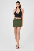 Women's Sweater-Knit Halter Crop Top