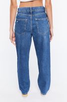 Women's Distressed Straight-Leg Jeans Medium Denim,