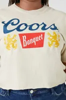 Women's Coors Banquet Graphic T-Shirt in Tan, 0X