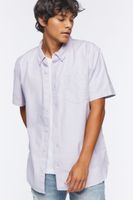 Men Cotton Pocket Shirt in Lavender Medium