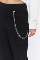 Women's Wallet Chain Cargo Joggers in Black Medium