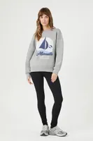 Women's Marseille Graphic Pullover in Grey Small