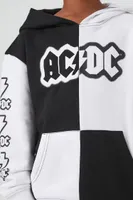 Kids ACDC Colorblock Hoodie (Girls + Boys) in Black/White, 13/14