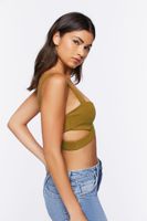 Women's Ponte Knit Cutout Bralette in Beech Large