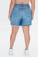 Women's Denim Frayed Shorts in Medium Denim, 14