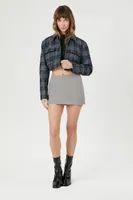 Women's Cropped Plaid Shacket