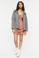 Women's Quilted Zip-Up Jacket in Dark Grey Large