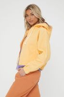 Women's Canvas Zip-Up Hooded Jacket in Cantaloupe Medium