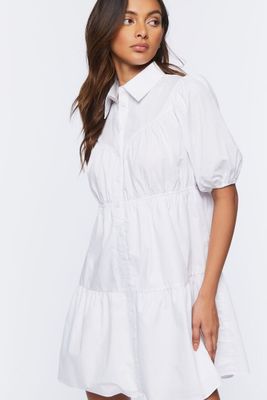 Women's Tiered Mini Shirt Dress