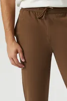 Men Slim-Fit Drawstring Pants in Latte, XXL