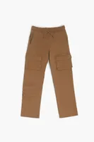 Kids Drawstring Cargo Pants (Girls + Boys) Deep Taupe,