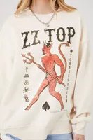 Women's ZZ Top Graphic Pullover in Cream Small