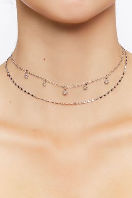 Women's Star Charm Necklace Set in Silver