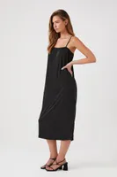 Women's Cutout Midi Cami Dress in Black Medium