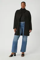 Women's Faux Suede Cocoon Coat