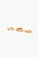 Women's Twisted Faux Gem Ring Set in Gold/Clear, 8