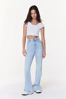 Women's High-Rise Flare Jeans in Light Denim, 28