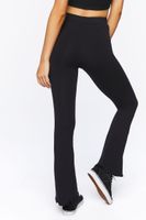 Women's Skeleton Graphic Flare Pants in Black/Silver Small