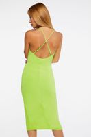 Women's Cami Midi Slip Dress in Green Apple Small