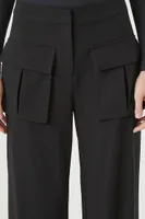 Women's High-Rise Trouser Pants in Black, XS