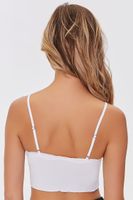 Women's Seamless Lace-Trim Bralette in White Medium