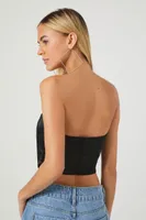 Women's Satin Cropped Tube Top