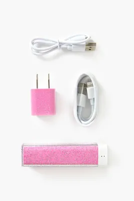 Charging Power Bank Set in Pink