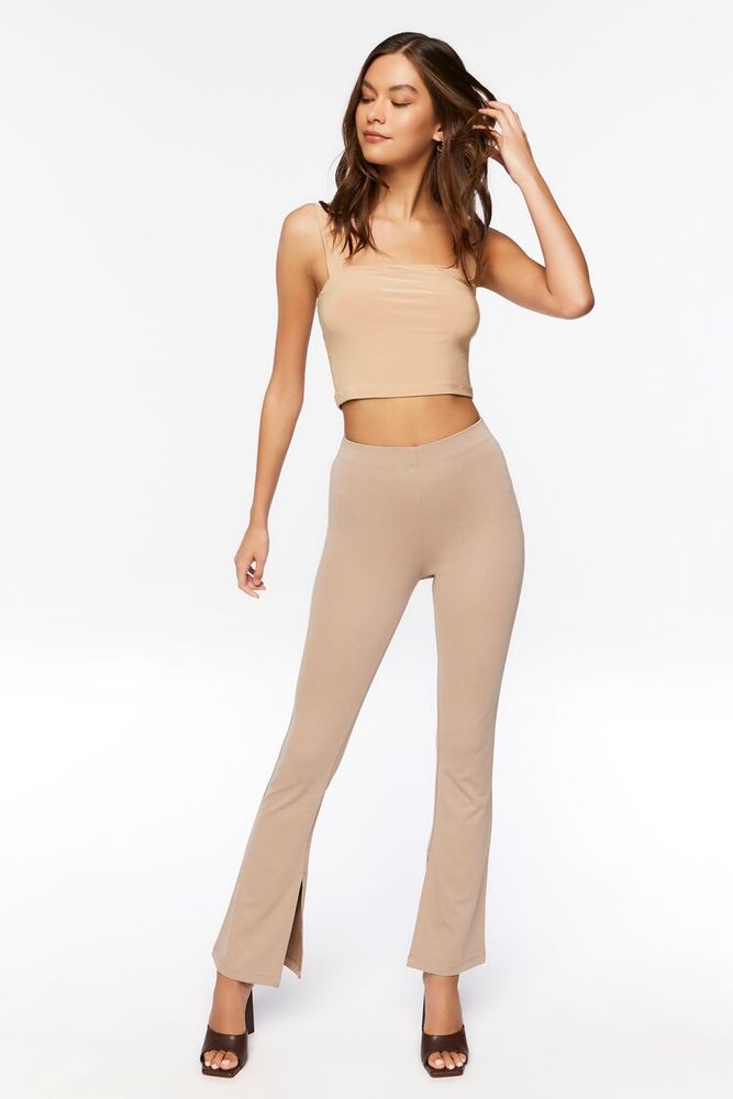 Forever 21 Women's Ponte-Knit Flare Pants