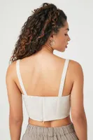 Women's Sweetheart V-Hem Crop Top Cream