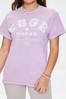 Women's CBCG & OMFUG Graphic T-Shirt in Light Pink/White, S/M