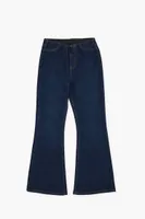 Girls Pull-On Flare Jeans (Kids) Denim, 5/6