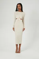 Women's Twist-Front Maxi Sweater Dress