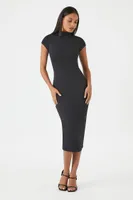 Women's Turtleneck Bodycon Contour Midi Dress