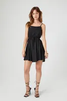 Women's Poplin Tie-Waist Cami Mini Dress