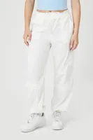 Women's Toggle Drawstring Joggers in Ivory Large