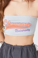 Women's Clemson University Tube Top in Heather Grey Large