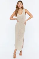 Women's Sleeveless Open-Knit Midi Dress