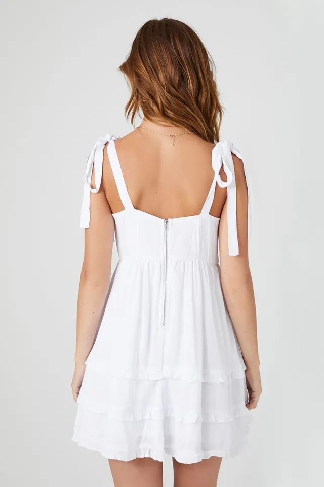 Forever 21 White Ruffle Dress