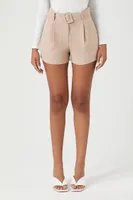 Women's High-Rise Belted Shorts XL