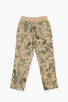 Kids Leaf Print Pants (Girls + Boys) in Taupe, 9/10