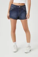 Women's Utility Denim Shorts in Dark Denim, 29