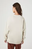 Women's Fleece Aaliyah Graphic Pullover in Taupe Small