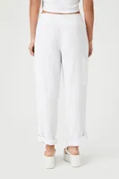 Women's Crepe Wide-Leg Cargo Pants