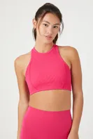 Women's Active Seamless Racerback Sports Bra Hibiscus