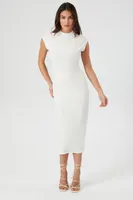 Women's Cap-Sleeve Bodycon Midi Dress Vanilla