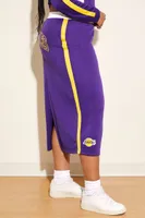 Women's Los Angeles Lakers Midi Skirt in Purple, 1X