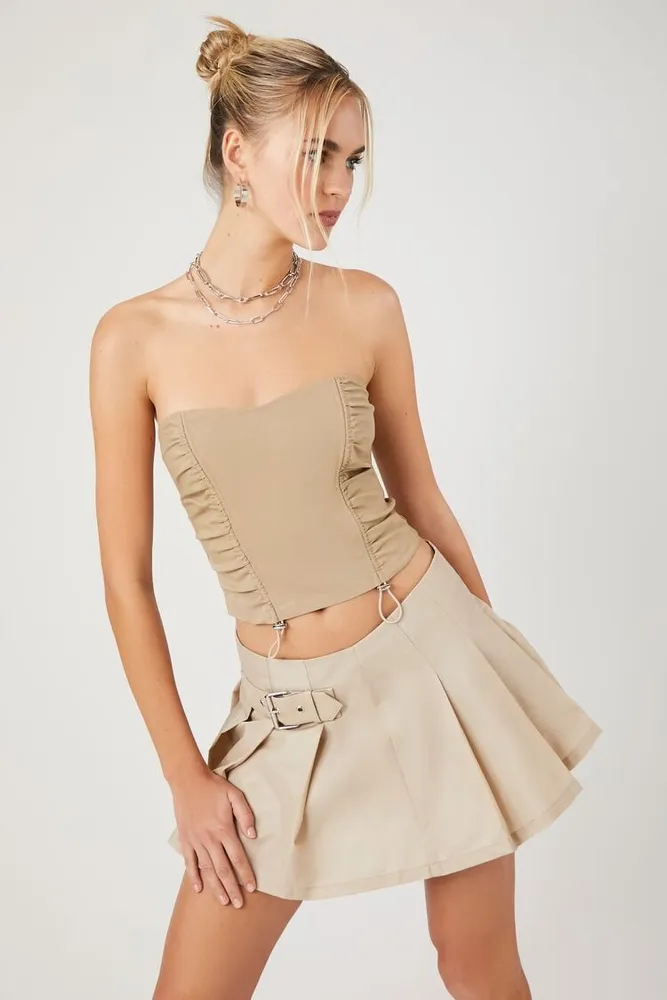 Women's Toggle Drawstring Tube Top