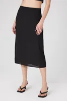 Women's Midi Column Skirt in Black, XS