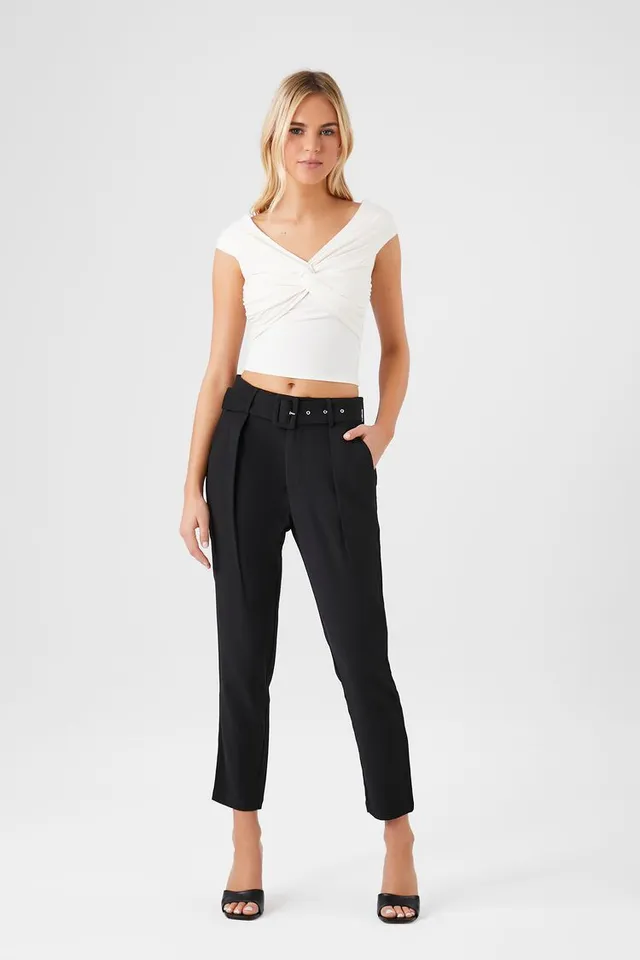 Forever 21 Trousers and Pants  Buy Forever 21 Black Solid Pants Online   Nykaa Fashion